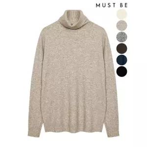[하프클럽/머스트비]여성 베이직 터틀넥 울 니트