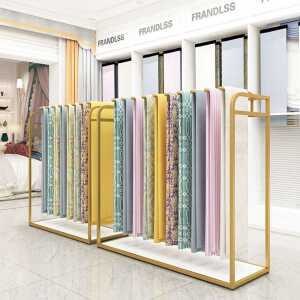 커튼 원단 진열대 행거 스탠드 침구 섬유 직물 걸이대