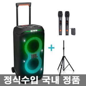 JBL 파티박스 스테이지 320 +AS3무선마이크+스탠드 대형 블루투스 스피커 휴대용 캠핑 매장 PARTYBOX STAGE 320