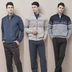 [LIFE FREE FIT(라이프프리핏)]남성 노르딕 기모 본딩 니트