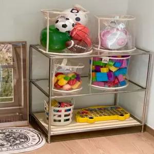 [벨베이비] 원형 TPU 투명 아기 장난감 정리함 보관함 수납장 수납함