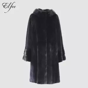 24FW 진도 엘페 휘메일 풀스킨 밍크 후드 코트- 블랙(EC14)