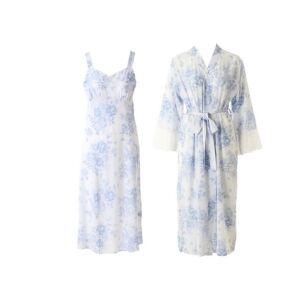 [갤러리아] 프리미엄 블랙라벨 극세사 앙상블 슬립+로브가운 세트 VGN4540A+VGN4540B