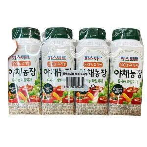 파스퇴르 유기농 야채주스 190ml x 4입 X 1개 c81286