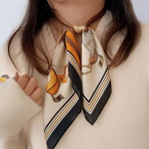 여성 쁘띠 스카프 방도 사각 패션 미니 10종