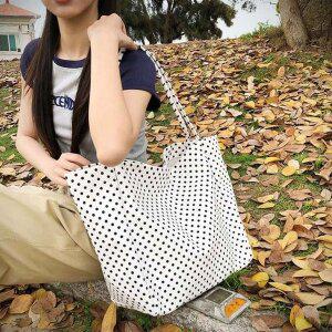 도트숄더백 대학생 여성 큰가방 (WFGO01R)