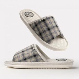 푹신하고 가벼운 층간소음 실내화 체크 거실 슬리퍼 더웨이브스토어