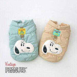 패리스독 피너츠빈티지하네스패딩 강아지옷 애견의류