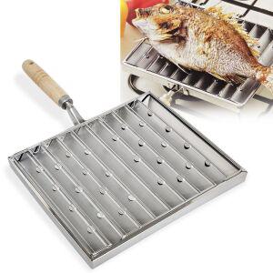 kan 렌지 석쇠그릴 직화 생선 불판 꼬치구이 생선구이 팬 그릴 석쇠 직화 꼬치 캠핑 스텐