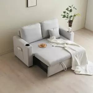 에보니아 이지백 2인용 확장형 소파베드 아쿠아스웨이드텍스 / 2인 쇼파 침대 패브릭