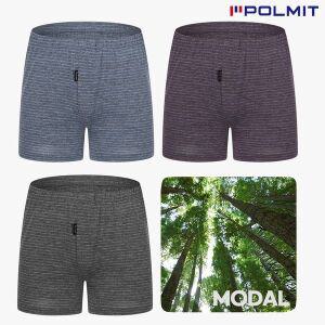 [폴밋]국산 트렁크팬티 남자모달팬티 소변구있는 사각 3종 세트_P374462206