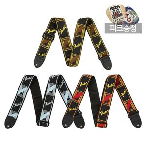 [중국 내수용] 휀더 기타멜방-통기타-포크-어쿠스틱-전기-일렉-베이스-Fender 멜빵-팬더 모노그램 스트랩