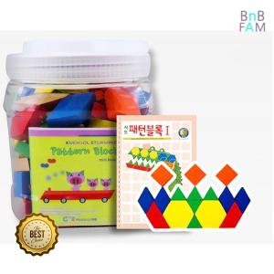 6세 홈스쿨링 도형 블록 창의력 도형교구 124P 호기심 소근육발달 오감자극