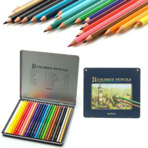 문화 24색 색연필 틴