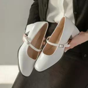 SOVO 클락슨 메리제인 미들힐 펌프스 5cm