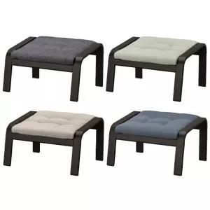 POANG 포엥 풋스툴 프레임 블랙브라운 쿠션 군나레드/발받침대/다리받침대/