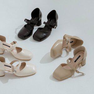 [소보제화]딜라이트 메리제인 통굽 미들힐 6cm