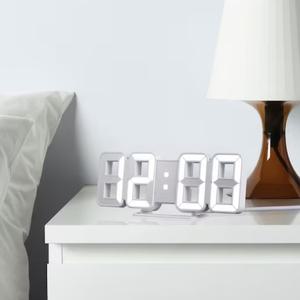 IKEA 이케아 탁상시계 전자 시계 무소음 디지털 와치 테이블 알람 벽걸이시계  침실 도서관 수