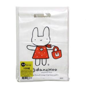 단추 A4 손잡이 봉투 100매입 비닐 선물 포장 고양이 캐릭터 쇼핑백