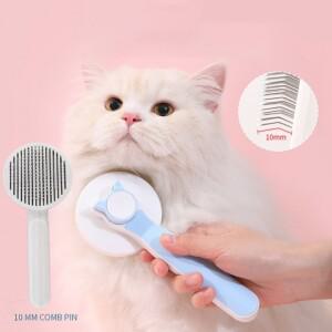 최신상 고품질 반려동물 원터치 브러쉬 강아지 고양이빗 댕냥이털갈이빗 죽은 털제거기 슬리커브러시