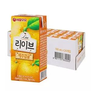 [T]서울우유 리이브제주감귤190ml x 24개