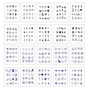 20종 미니 타투 스티커 판막이 1매 문신 판박이 헤나 레터링 귀여운