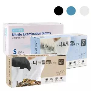 명진 니트릴 위생 장갑 100매/요리용/리트릴/세프/의료용/일회용/조리용/라텍스/주방용/청소/미용실/실험용