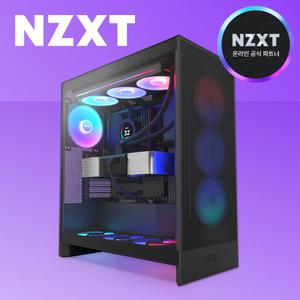 [국내정품] NZXT H7 FLOW RGB V2 컴퓨터 미들타워 케이스 블랙