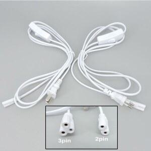 구멍 AC 스위치 케이블 T5 T8 LED 튜브 전원 공급 장치 충전 와이어 ON OFF 커넥터 조명 액세서리 EU US 플러그