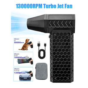 무선송풍기 제트 선풍기 전기 충전식 송풍기 휴대용 미니 먼지 청소기 고속 먼지털이 청소 도구 130000RPM
