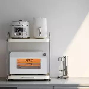 2단 슬라이딩 전자레인지거치대 에어프라이어선반 오븐장 밥솥레일 렌지다이