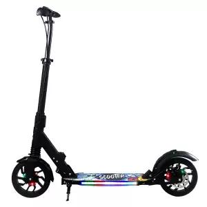 오르고 초등학생 두발 LED 접이식 수동 성인 킥보드