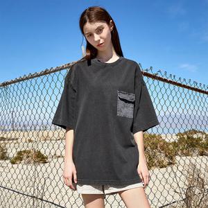 플루크 아웃포켓 슬램로고 패치 피그먼트 티셔츠 FST734 / 3color