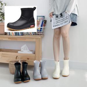[장마철필수템] 말랑 레인 부츠 무광 숏 배색 여름 장화 3color