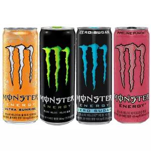 몬스터에너지 355ml) 그린6+제로슈거6+파이프라인펀치6+썬라이즈6  (총24캔)