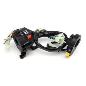 오토바이비상등 오토바이 핸들 스위치 어셈블리 다기능 왼쪽 방향 지시등 경적 시작 초크 스타터 혼다 웨이브 110