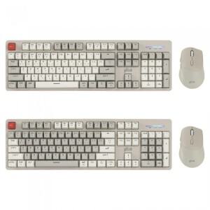 지클릭커 레트로 M 레드 SPRK104 RGB 무선 키보드 무소음 마우스 세트 (RB1)