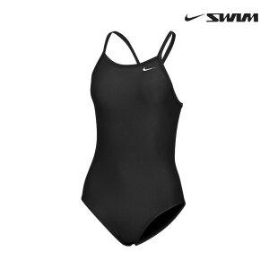 [나이키] 스윔 솔리드 레이서백 원피스 여성 실내 수영복 하이컷 NESS7085-001