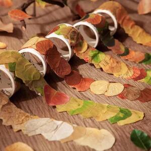 가을 나뭇잎 롤 마스킹테이프 종이 데코 스티커 / 다꾸 다이어리 꾸미기 낙엽 환경수업 자연