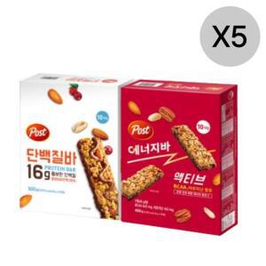 포스트 단백질바 X10입+에너지바 액티브 X10입 5세트