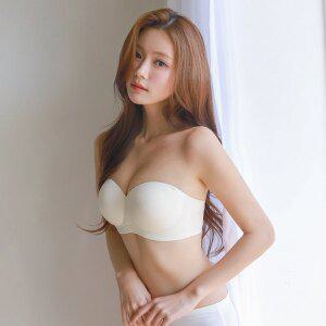 [크라시앙]자체제작 3cm 리얼 볼륨 오프숄더 브라 웨딩 스트랩리스 튜브탑 브라탑