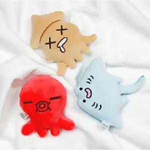 모찌타운 따끈따끈 귀여운 씨푸드 휴대용 손난로 쿠션 핫팩 인형