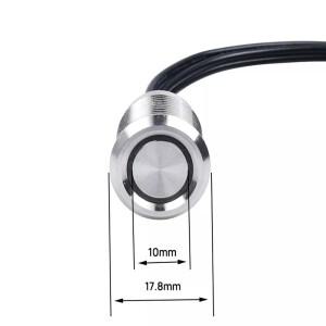 터치 디밍 스위치 3 색 매립형 센서 버튼 제어 12V 24V LED 스트립 캐비닛 실내 사용 무단 디밍 가능 조광