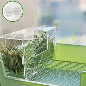 건초렉 탈착식 친칠라 반려동물 선반 그릇 빌트인 탈착 토끼 화장실 실내 외부 사료통