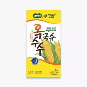[순솔]가원 100% 옥수수국수 1kg (100g x 10봉) 1박스 글루텐프리 고단백질 제로슈가 옥수수면