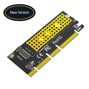 LED 확장 카드 라이저 컨버터 M.2 NVME 키 M-PCI 익스프레스 X4 X8 X16 어댑터 2230 2242 2260 2280 M2 NVM