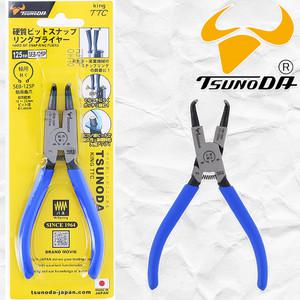 츠노다 125mm 일본산 스냅링 플라이어 곡 벌림 내경용 곡선형 King TTC SIB-125P