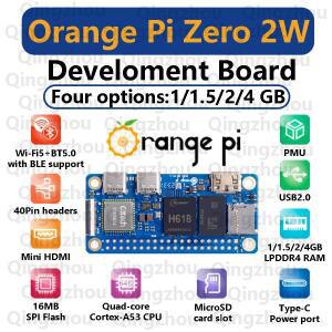 Orange Pi Zero 2 W 1/1.5/2/4GB RAM DDR4 미니 PC Allwinner H618 Orange Pi Zero 2 W WiFi Bluetooth BLE