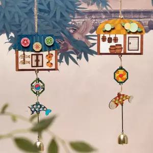 [오피스스쿨] 민화샵 KC인증 옛날집 풍경 (2종택1) DIY 우드아트 교실꾸미기 추석 가을만들기 명절놀이 현관문종