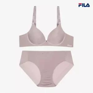 [휠라언더웨어] 에센셜 프리미엄 브라 브라운 핑크 세트 (FI4BAF2640FBRP_2SKU)